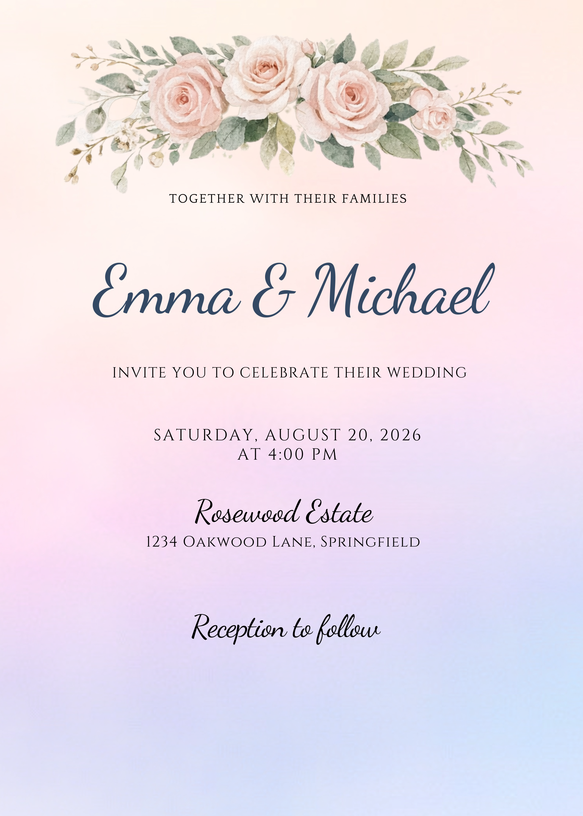 Wedding digital invitation