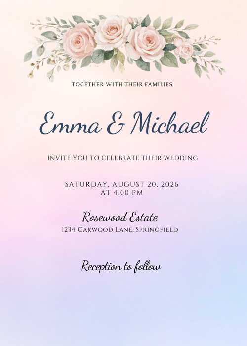 Wedding digital invitation