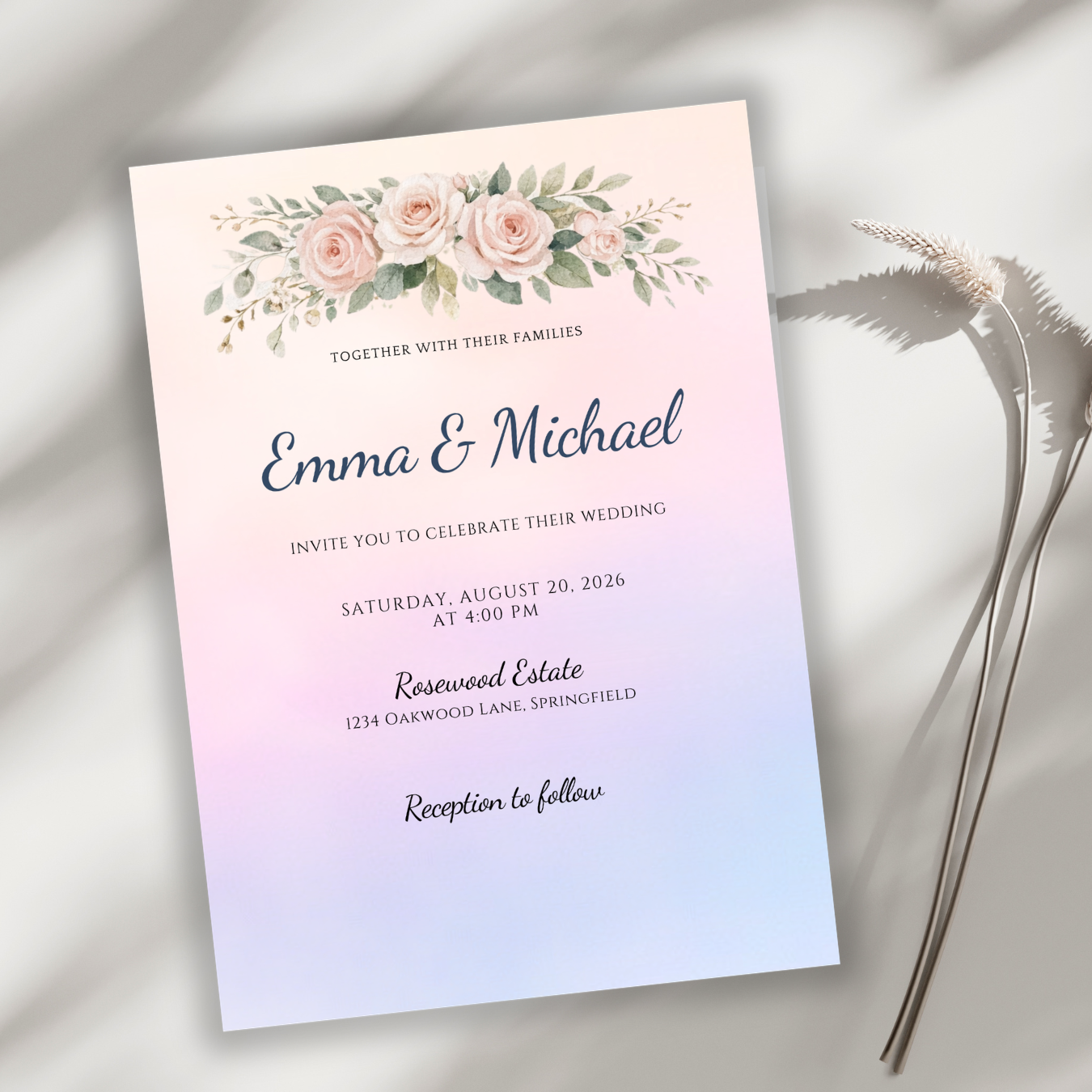 Wedding digital invitation